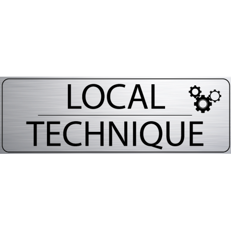 Logo Porte 300 x 100 mm Local Technique