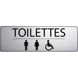 Logo Porte 300 x 100 mm Toilettes H F Handi (PMR)