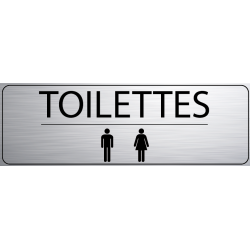 Logo Porte 300 x 100 mm Toilettes H F