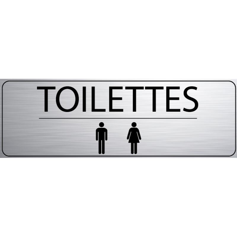 Logo Porte 300 x 100 mm Toilettes H F
