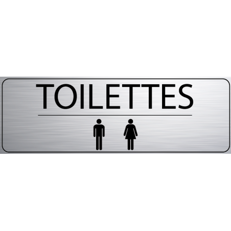 Logo Porte 300 x 100 mm Toilettes H F
