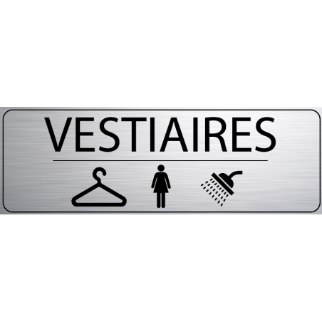 Logo Porte 300 x 100 mm Vestiaire Douche Femme