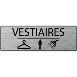 Logo Porte 300 x 100 mm Vestiaire Douche Homme