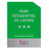 Plaque de Classement Parc Résidentiel de Loisirs PRL Étoile | Plaques de Classement